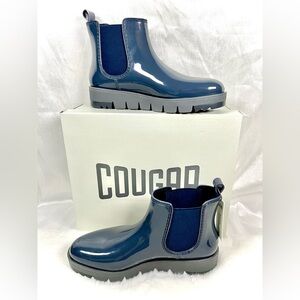 Cougar Glossy Navy Chelsea Rain Boots